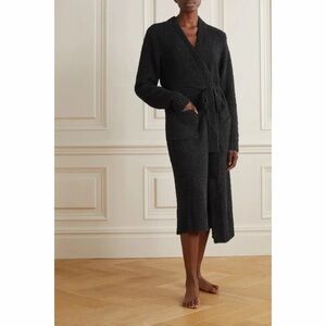 NWT SKIMS Cozy Knit Bouclé Robe - Black